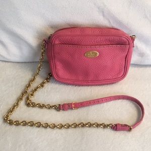 Fendi Pink Leather Selleria Leather Crossbody Bag